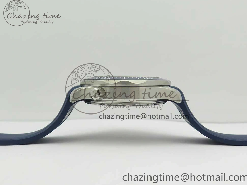 0321 Lightweight 2018 Seamaster Diver 300M VSF 1:1 Best Edition Blue Ceramic Blue Dial on Blue Rubber Strap A8800 V2 (Black Balance Wheel) 7961